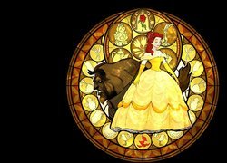 Piękna i Bestia, Beauty and the Beast, Witraż