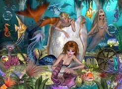 Syrenki, Dno, Morskie, Fantasy