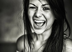 Kobieta, Portret, B&W