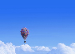 Film animowanz, Odlot, Up, Balony, Niebo, Chmury