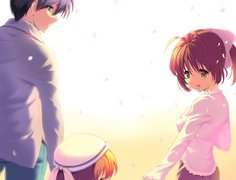 Clannad, Anime, Ushio, Nagisa, Okazaki Tomoya, Rodzina
