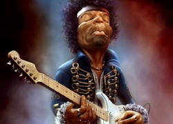 Karykatura, Jimi Hendrix, Gitara