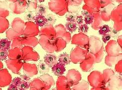 Czerwono, Bordowe, Kwiaty, Tekstura
