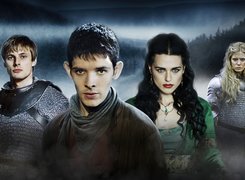 Przygody Merlina, The Adventures of Merlin, Merlin - Colin Morgan, Morgana - Katie McGrath, Arthur - Bradley James, Morgose - Emilia Fox