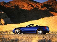 niebieski, Cadillac XLR, Pustynia