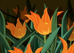 Pomarańczowe, Tulipany