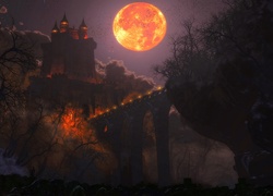 Noc, Zamek, Księżyc