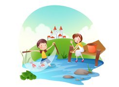 Dzieci, Rzeka, Ryby