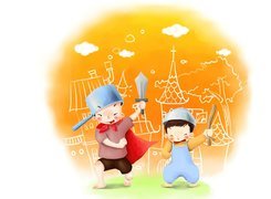 Dzieci, Rycerze, Zabawa