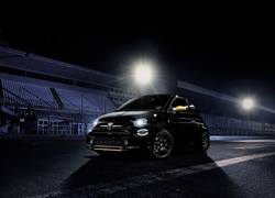 Czarny, Abarth 595 Trofeo Edition, 2017, Droga, Światła