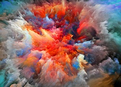 Abstrakcyjna eksplozja barw
