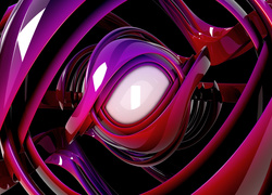 Abstrakcyjny kolorowy obiekt w grafice 3D