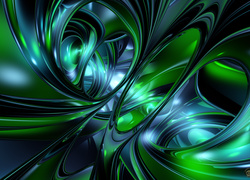 Abstrakcyjny zielony duch
