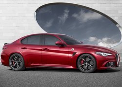 Czerwone, Alfa Romeo Giulia, Sportowy, Sedan, 2016