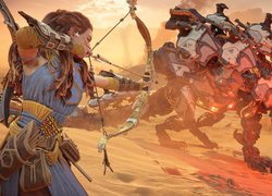 Aloy z łukiem w grze Horizon Forbidden West