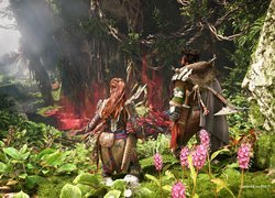 Gra, Horizon Forbidden West, Postacie, Aloy, Mężczyzna, Dżungla