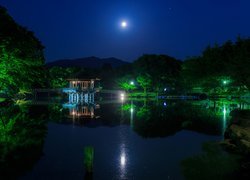 Altana Ukimido Pavilion nad stawem w Nara Park