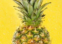 Ananas, Owoc, Dojrzały, Żółte, Tło