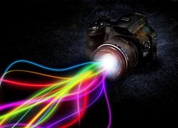 Aparat fotograficzny i wiązki światła