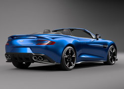 Niebieski, Aston Martin Vanquish S Volante, Cabrio, 2017