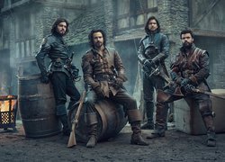 Serial, Muszkieterowie, The Musketeers, Atos, Tom Burke, Aramis, Santiago Cabrera, D Artagnan, Luke Pasqualino, Portos, Howard Charles