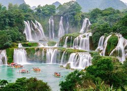 Atrakcja turystyczna Ban Gioc Waterfall w Wietnamie