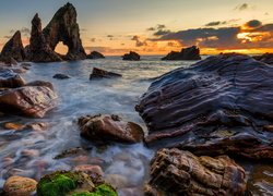 Skały, Crohy Head, Kamienie, Morze, Hrabstwo Donegal, Irlandia