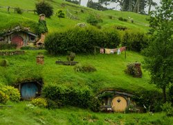 Atyrakcja turystyczna Hobbiton w Nowej Zelandii