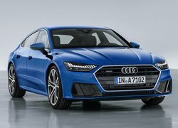 Niebieskie, Audi A7 Sportback 55 TFSI, 2018