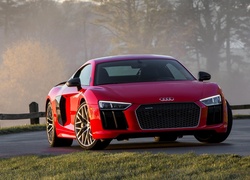 Czerwone, Audi R8 V10 Plus Coupé 5.2 FSI S Tronic Quattro, 2016