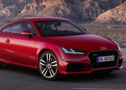 Czerwone, Audi TT, Przód, Bok