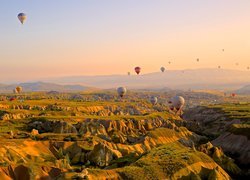 Turcja, Kapadocja, Skały tufowe, Balony