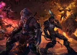 Gra, Diablo 3, Postacie, Barbarian, Barbarzyńca, Demon Hunter, Łowczyni demonów