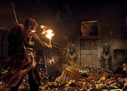 Bayek w grobowcu z Assassins Creed Origins