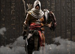 Bayek z sokołem na ramieniu