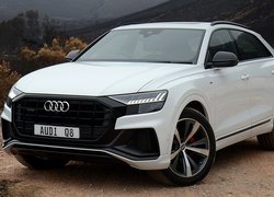 Białe Audi Q8