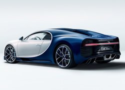 Biało-niebieski Bugatti Chiron