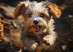 Biegnący, Pies, Yorkshire terrier