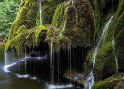 Omszałe, Skały, Wodospad, Bigar Cascade Falls, Rzeka, Minis River, Rumunia
