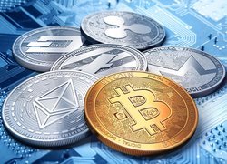 Bitcoin, Kryptowaluta, Monety, Pieniądze