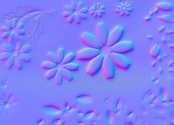Błękitno-różowa grafika kwiatów