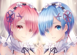 Manga Anime, Re:Zero − Starting Life in Another World, Siostry, Ram, Rem