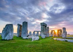 Krąg, Kromlech Stonehenge, Bloki kamienne, Kamienie, Okolice Salisbury, Hrabstwo Wiltshire, Anglia