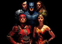 Film, Justice League, Liga Sprawiedliwości, Ray Fisher - Cyborg, Ben Affleck - Batman, Jason Momoa - Aquaman, Ezra Miller - Flash, Gal Gadot - Wonder Woman