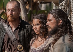 Serial, Black Sails, Piraci, Toby Stephens, Kapitan Flint, Jessica Parker Kennedy, Max, Luke Arnold, Długi John Silver