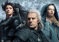 Serial, Wiedźmin, The Witcher, Aktorka, Anya Chalotra, Yennefer z Vengerbergu, Aktor, Henry Cavill, Geralt z Rivii, Freya Allan, Ciri