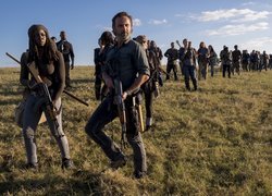 Serial, The Walking Dead, Żywe trupy, Rick Grimes - Andrew Lincoln, Michonne - Danai Gurira
