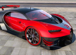 Czerwony, Bugatti Vision Gran Turismo, VGT, 2015