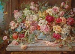 Bukiet kwiatów w malarstwie Hansa Zatzka