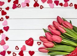 Miłość, Tulipany, Serduszka